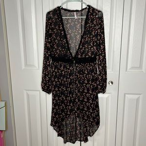 Xhilaration (Target) Duster Cover-Up Sheer Top with High-Low Hem